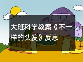 大班科學教案《不一樣的頭發(fā)》反思