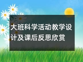 大班科學(xué)活動教學(xué)設(shè)計及課后反思欣賞《鳥的世界》