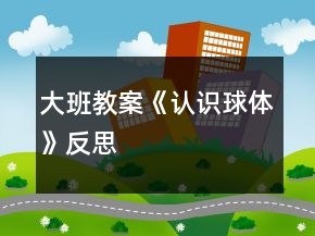 大班教案《認識球體》反思