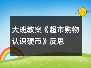 大班教案《超市購(gòu)物認(rèn)識(shí)硬幣》反思