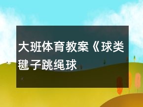 大班體育教案《球類、毽子、跳繩、球拍》反思