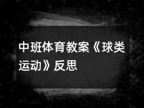 中班體育教案《球類運(yùn)動(dòng)》反思