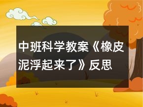 中班科學(xué)教案《橡皮泥浮起來了》反思