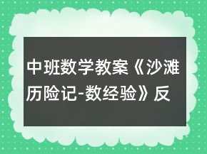 中班數(shù)學(xué)教案《沙灘歷險(xiǎn)記-數(shù)經(jīng)驗(yàn)》反思