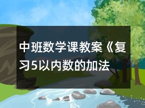 中班數(shù)學課教案《復習5以內(nèi)數(shù)的加法、減法》反思