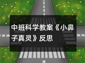 中班科學(xué)教案《小鼻子真靈》反思