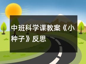 中班科學(xué)課教案《小種子》反思