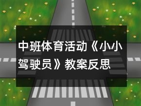 中班體育活動(dòng)《小小駕駛員》教案反思