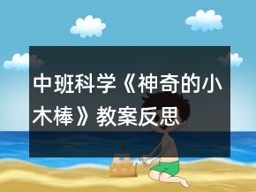 中班科學(xué)《神奇的小木棒》教案反思