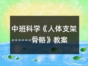 中班科學(xué)《人體支架------骨骼》教案反思