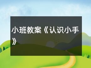 小班教案《認識小手》