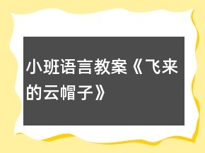小班語(yǔ)言教案《飛來(lái)的云帽子》