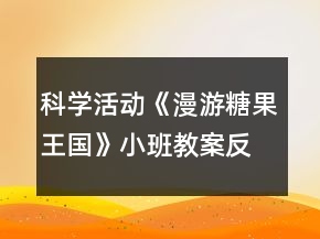 科學(xué)活動(dòng)《漫游糖果王國(guó)》小班教案反思