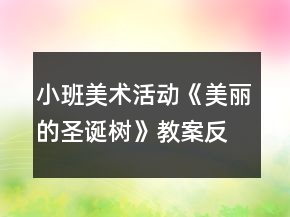 小班美術(shù)活動《美麗的圣誕樹》教案反思