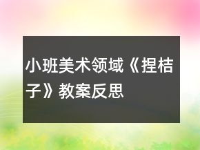 小班美術(shù)領(lǐng)域《捏桔子》教案反思