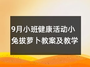 9月小班健康活動小兔拔蘿卜教案及教學(xué)反思