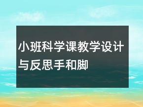 小班科學(xué)課教學(xué)設(shè)計與反思——手和腳