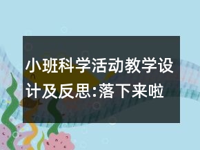 小班科學(xué)活動教學(xué)設(shè)計及反思:落下來啦