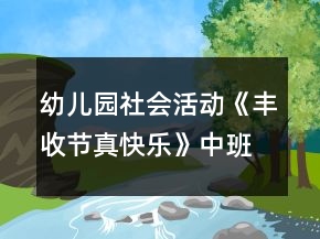 幼兒園社會(huì)活動(dòng)《豐收節(jié)真快樂》中班教案反思
