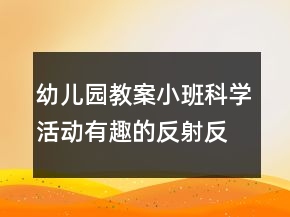幼兒園教案小班科學(xué)活動(dòng)：有趣的反射反思