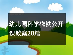 幼兒園科學(xué)磁鐵公開課教案20篇