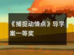 《捕捉動(dòng)情點(diǎn)》導(dǎo)學(xué)案一等獎(jiǎng)