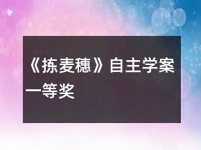 《揀麥穗》自主學(xué)案一等獎(jiǎng)