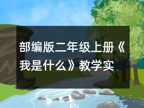 部編版二年級上冊《我是什么》教學實錄一等獎