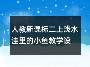 人教新課標(biāo)二上：淺水洼里的小魚教學(xué)設(shè)計(jì)一等獎