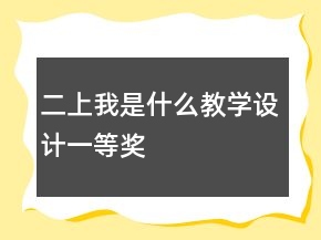 二上：我是什么教學(xué)設(shè)計一等獎