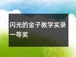 閃光的金子教學(xué)實(shí)錄一等獎(jiǎng)