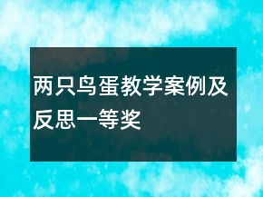 兩只鳥蛋教學(xué)案例及反思一等獎(jiǎng)