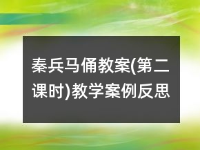 秦兵馬俑教案(第二課時)教學(xué)案例反思一等獎