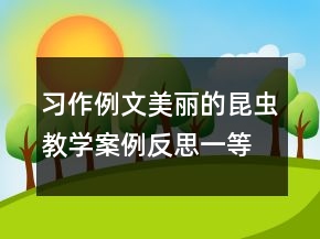 習(xí)作例文：美麗的昆蟲教學(xué)案例反思一等獎