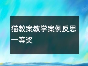 貓教案教學(xué)案例反思一等獎(jiǎng)