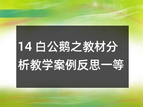 14 白公鵝之教材分析教學(xué)案例反思一等獎(jiǎng)