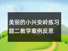 美麗的小興安嶺練習(xí)題二教學(xué)案例反思一等獎(jiǎng)