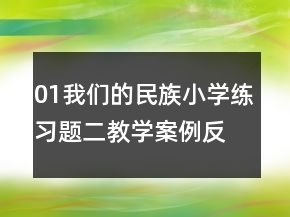 01我們的民族小學(xué)練習(xí)題二教學(xué)案例反思一等獎(jiǎng)
