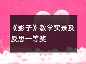 《影子》教學(xué)實(shí)錄及反思一等獎