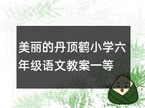 美麗的丹頂鶴小學(xué)六年級(jí)語(yǔ)文教案一等獎(jiǎng)