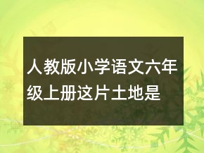 人教版小學(xué)語文六年級上冊這片土地是神圣的說課稿一等獎