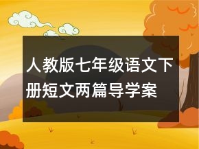 人教版七年級語文下冊短文兩篇導(dǎo)學(xué)案一等獎