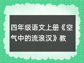 四年級(jí)語(yǔ)文上冊(cè)《空氣中的流浪漢》教案一等獎(jiǎng)
