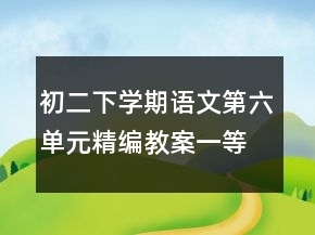 初二下學(xué)期語(yǔ)文第六單元精編教案一等獎(jiǎng)