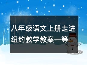 八年級語文上冊走進紐約教學教案一等獎