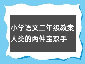 小學(xué)語(yǔ)文二年級(jí)教案人類的兩件寶雙手和大腦一等獎(jiǎng)