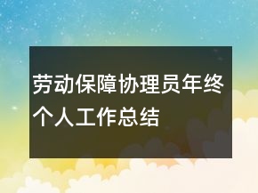 勞動(dòng)保障協(xié)理員年終個(gè)人工作總結(jié)