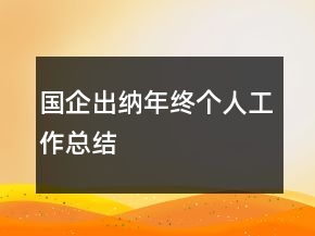 國(guó)企出納年終個(gè)人工作總結(jié)