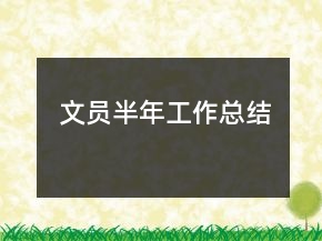 文員半年工作總結(jié)