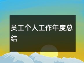 員工個人工作年度總結(jié)